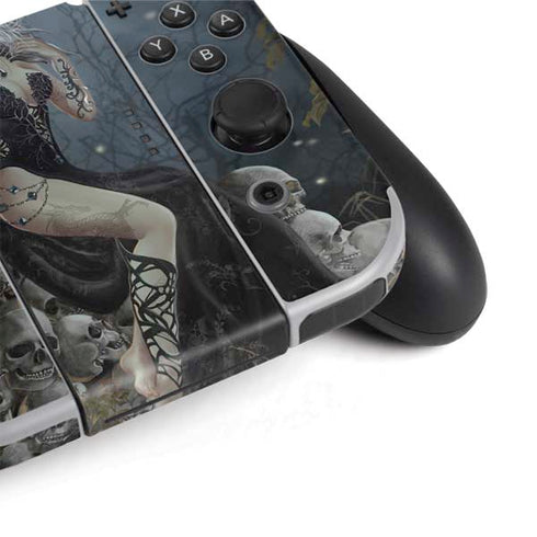 Gothic Queen with Silver Dragon by Nene Thomas Nintendo Switch OLED (2021) Skin
